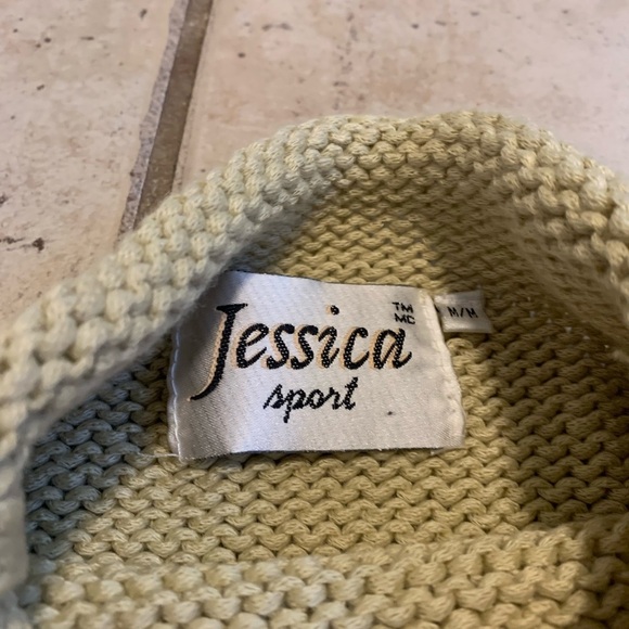 Vintage Jessica Sport Knit Sleeveless Mock Neck Sweater Top M/M - Picture 2 of 5